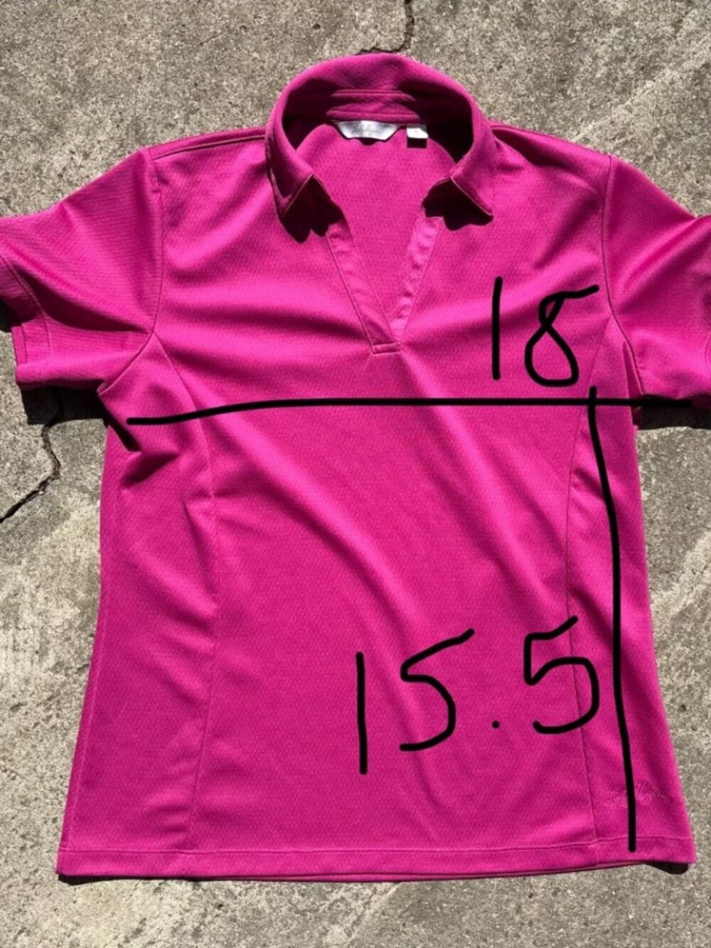 Lady Hagen Women’s Magenta Short Sleeve Polo Top Small - Picture 3 of 5